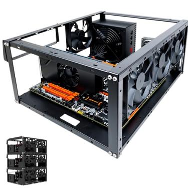 Imagem de Banco de teste de PC, capa de PC ao ar livre, chassi de computador de estrutura aberta, capa de PC empilhável para servidor Techbench para placas-mãe ATX MATX ETAX X79 X99 X10DRL-I X12DPI-N6 Micro ATX