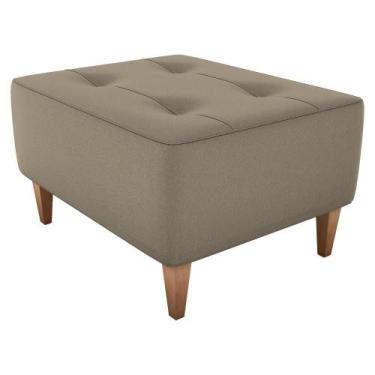 Imagem de Puff Decorativo Para Sala Piva 62x52cm Marrom Claro - MILANI MOVELARIA