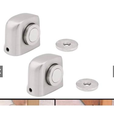 Imagem de Kit Trava Porta MagnéTica – Prendedor Fixador De Porta Com Amortecimento, Batedor Amortecedor, (2Unidade)