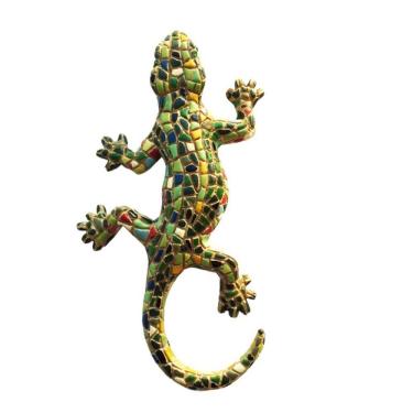 Imagem de Design de lagarto de resina magnética de geladeira, mosaico colorido 3D, Espanha