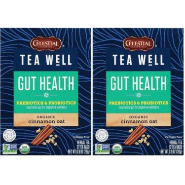 Imagem de Chá de ervas Celestial Seasonings TeaWell, canela, aveia orgânica, 24 