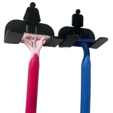 Imagem de Suporte de Parede Para Prestobarba Gilete Banheiro(Preto)