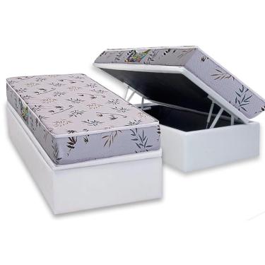 Imagem de Conjunto Box Baú Solteiro: Colchão Espuma Herval D28 St. Louis + Base Crc Linhão White...