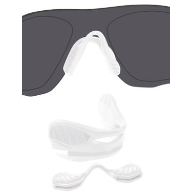 Imagem de BLAZERBUCK Almofadas de reposição para óculos de sol Oakley EVZero Path/EVZero Pitch/EVZero Range/EVZero Blades, Almofadas de nariz brancas com base branca, 0