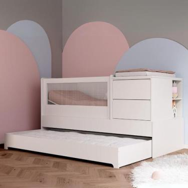 Imagem de Berço Multifuncional Sol e Mar Divicar 7 em 1 Evolutivo Com Cômoda e C