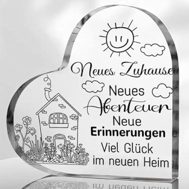 Imagem de Presente de inauguração de casa ideal placa decorativa de mesa de acrílico e estátuas, decoração de escritório doméstico para sala de estar, quarto, banheiro, cozinha, prateleira, mesa, presente de