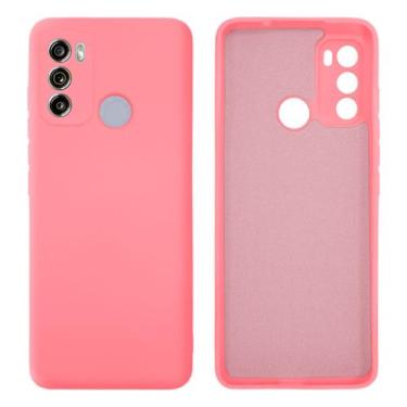 Imagem de Capa para Moto G60 com Proteção de Câmera Lisa - GCM, Rosa Chiclete