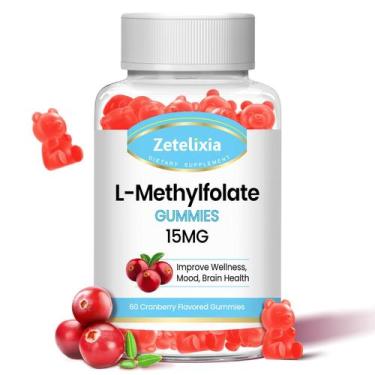 Imagem de Suplemento Gummies Zetelixia L-metilfolato 15 mg vegano 60 ct