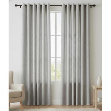 Imagem de Cortina Linho Cambraia 4,00 x 2,60 m – Bege, 100% Poliéster com Efeito Linho, Tecido Leve e Durável – W Menegatti