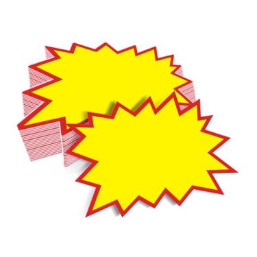 Imagem de SMOQYKBW 200 peças de placas de venda a retalho em forma de estrela em branco 10 x 9,5 cm Etiquetas de preço de venda para venda de imóveis e garagens, arrecadação de fundos, lojas, negócios