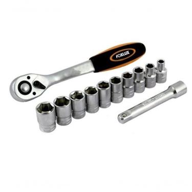 Imagem de Jogo Soquetes Chave Catraca 12 Peças Foxlux