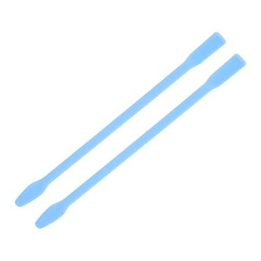 Imagem de Generic 2 palitos de silicone para agitação de 10 cm reutilizáveis em bastão de cera de silicone para pintura de resina epóxi, fabricação líquida, copo epóxi, projetos faça você mesmo, azul claro
