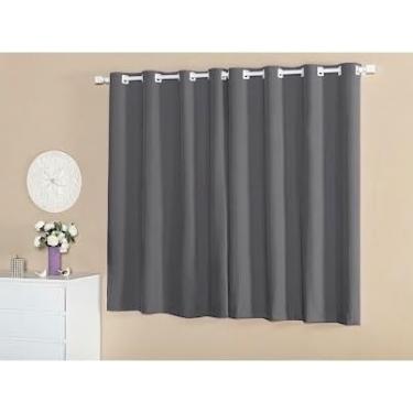 Imagem de Cortinas romanas, medindo 2,40 x 1,70 metros, adequadas para decorar janelas, salas de estar, quartos, etc. (MF170_CINZA)