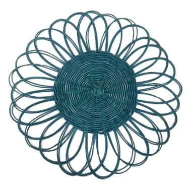 Imagem de Lugar Americano Redondo Mandala Rattan Mesa Posta 38cm Sousplat 1 Unidade