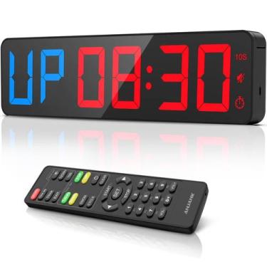 Imagem de Tela LED grande de 15 polegadas com controle remoto Gym Timer ANJANK