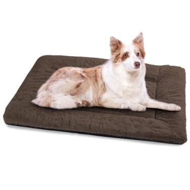 Imagem de ZENGAOOU Tapete de cama de cachorro, almofada lavável para gaiola de cachorro ultra macia e antiderrapante para cama de cachorro grande adequada para gaiolas e canis, adequado para cães de até 31,8