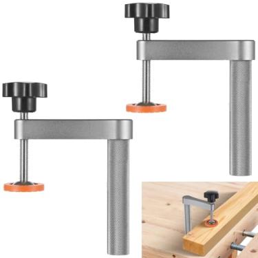 Imagem de Braçadeiras para cães de banco de alumínio 3/4 de 2 peças com puxador de mão, antiderrapante, ideal para marcenaria