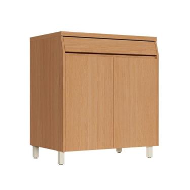 Imagem de Balcão de Cozinha com Tampo Simone Mendes 100% MDF 2 Portas 1 Gaveta Carvalho