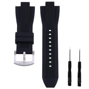 Imagem de Czjiaqh Pulseira masculina de silicone de 13 mm x 29 mm compatível com Michael Kors MK8152 MK8295 MK8356 MK8380 MK9016 MK9026 pulseira de borracha esportiva acessórios para mulheres