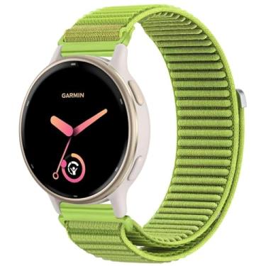 Imagem de ZOCOVIN Pulseira de relógio de nylon de 20 mm compatível com Garmin Vivoactive 6/Vivoactive 5/3/3 Music/Venu Sq 2, pulseiras de substituição esportivas macias para Garmin Forerunner 55/165/245