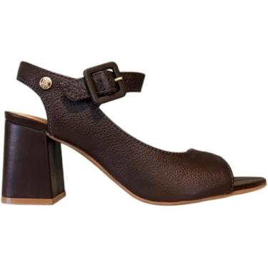 Imagem de Bottero, SANDÁLIA FEMININA BOTTERO EM COURO 372008 SALTO BLOCO 8CM Cor:Marrom;Tamanho:38