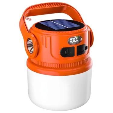 Imagem de Lanterna solar LED com recarga USB, 6 níveis de luz, acampamento portátil e lanterna de emergência, ideal para casa, mercado e atividades ao ar livre
