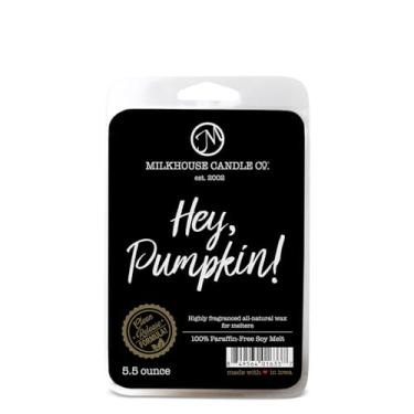 Imagem de Milkhouse Candle Company, Hey, Pumpkin!, Cera totalmente natural altamente perfumada para derretimento - Soja derretida 100% sem parafina, 156 g