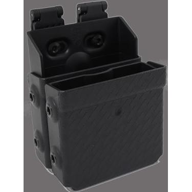 Imagem de Zero9 Holsters - Capa de algema dupla modelo 4047, compatível com punhos ASP Sentry (Black Basket Weave, Tek Lok)