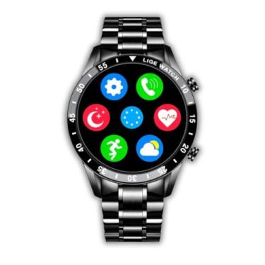 Imagem de Relógio Inteligente Masculino Modern Iron – Smartwatch Pulseira Metálica, Monitor de Saúde e Esportes