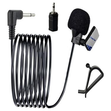 Imagem de MICMXMO Microfone de carro de 3,5 mm para unidade de cabeça habilitada para rádio de áudio estéreo de veículos, GPS DVD, microfone de substituição para Sony Pioneer Kenwood Boss JVC Jensen Alpine