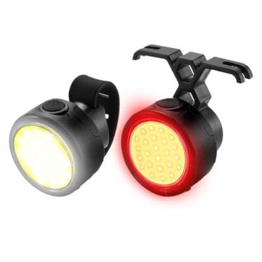 Imagem de Luz traseira de bicicleta – Luz traseira de segurança, recarregável de LED, à prova d'água, , 3 modos, lâmpada de ciclismo ajustável para deslocamento, , andar à noite, equitação