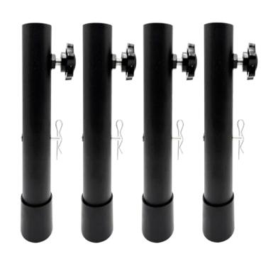 Imagem de MUNEFE 4 unidades de risers para pernas de mesa, risers de mesa dobráveis, pernas de mesa ajustáveis, adequados para garantir compatibilidade com todas as mesas e cadeiras (Tipo A 17,3 pol. (44 cm))