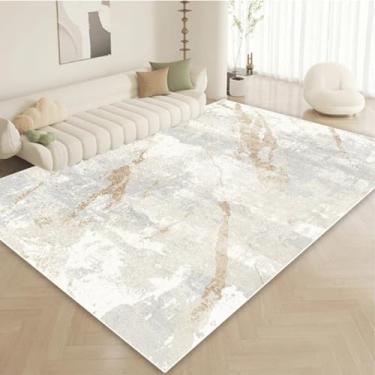 Imagem de Tapete minimalista moderno em tons claros para sala de estar, área do sofá, mesas de centro, sem fiapos, decoração para quarto (200x300cm 78,7x118in/Sem fiapos-5)