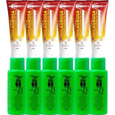 Imagem de Atacado 6 Pomada Massageadora Millagrosa + 6 Gel Detonador - Bio Insti
