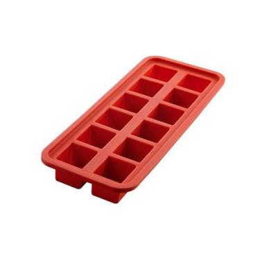 Imagem de Forma Gelo Silicone Quadrada Vermelha Mimo