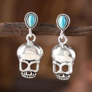 Imagem de Brincos femininos de turquesa ocidental leves com pingente boêmio, roupa de concerto country ocidental, presentes de amizade para mulheres, presentes de Natal