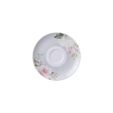 Imagem de Conjunto Xícara E Pires De Chá Tramontina Ornatta Em Porcelana Decorada 250 Ml 2 Peças