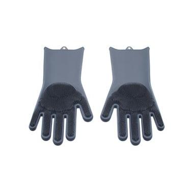 Imagem de Luva de Silicone Com Cerdas Limpeza Cozinha Louça Prana