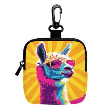 Imagem de Mini porta-moedas de alpaca caprichosa, bolsa multifuncional para chaves, moedas, fone de ouvido, batom, porta-cartões, organizador de cabos de dados, bolsa com zíper, acessórios