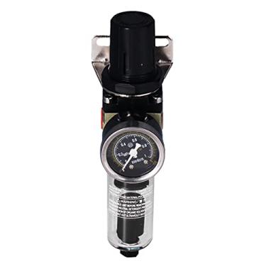 Imagem de Akozon Regulador de Filtro de Ar Com Drenagem Automática - Separador de óleo de água Em Liga de Alumínio para Equipamentos Pneumáticos, Filtragem Eficaz de Umidade e Suporte de Lubrificação