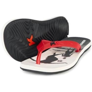 Imagem de Chinelo Kenner Summer Altinha - Preto e Vermelho - 37-Masculino