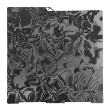 Imagem de Garosa Placa de Construção PEH para Kobra 3, Dupla Face 256x268mm Com Padrões de água e Seda, Forte Adesão para PLA ABS TPU, Superfície de Impressão Flexível de Fácil Remoção de Modelo