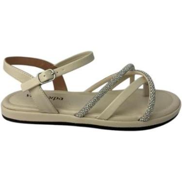 Imagem de Sandália Rasteira Feminina Via Scarpa com Tira de Brilho - Conforto e Estilo-Feminino