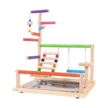 Imagem de Generic Playground para papagaios, poleiro de madeira para atividades ao ar livre, cercado para periquitos e outras aves de pequeno porte, como araras e