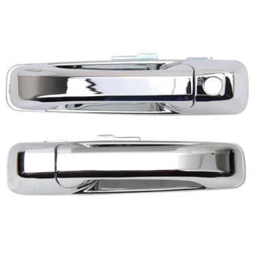 Imagem de TRQ Conjunto de maçanetas externas esquerda e direita lado do motorista compatível com Jeep Commander 2006-2010 2005-2010 Grand Cherokee