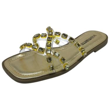 Imagem de Chinelo Rasteira Feminina Pedrarias Conforto Via Marte