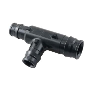 Imagem de HJGarden Conector de plástico preto com sistemas de aquecimento hidrônico de 3/4 x 1/2 x 1/5.1 cm, camiseta redutora adequada para sistemas de irrigação por gotejamento de pequena escala e plantações
