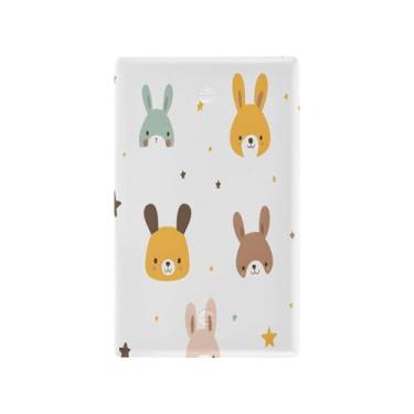 Imagem de Wassud Placa de proteção decorativa para interruptor de luz animal fofo para tomadas elétricas em branco 11 x 6 cm