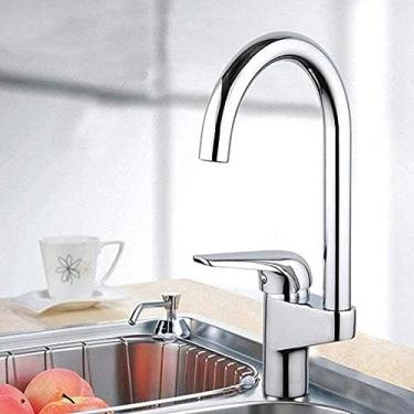 Imagem de Torneira prata pia torneira de água potável 360 graus água cromada alta flexibilidade torneira de cozinha torneira filtro torneira única