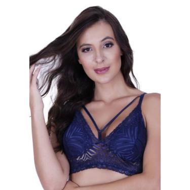 Imagem de Sutiã com Bojo sem Arco com Tirar Strappy - c3 SILVANA, Marinho, GG